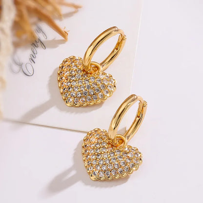 Aretes Corazon Brillante