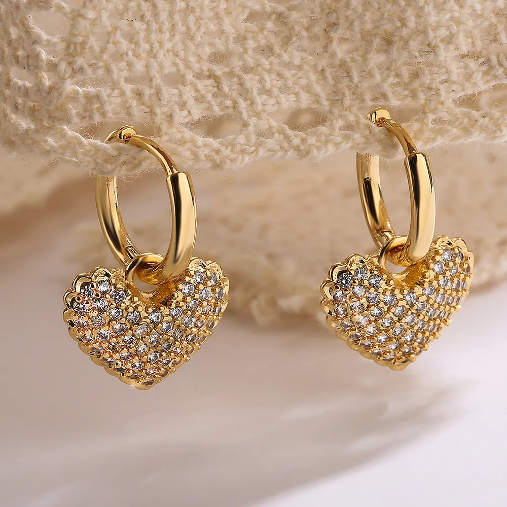 Aretes Corazon Brillante