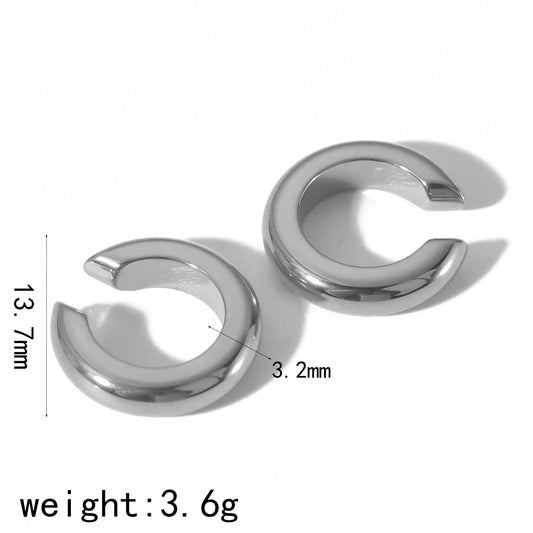 Earcuff Plateados Chunky