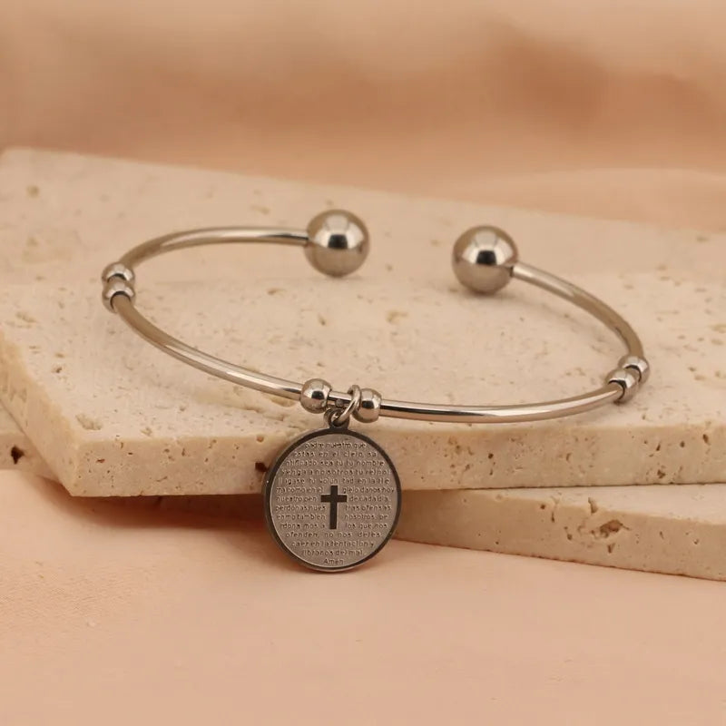 Brazalete Padre Nuestro - Plateado